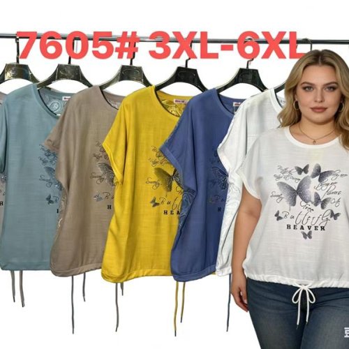 Футболка Estima (3XL-6XL) 7605 blue (лето) Estima 7605 blue
