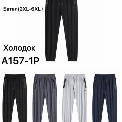 Штаны спорт TRAN (2XL-6XL) A157-1P navy (деми) TRAN A157-1P navy