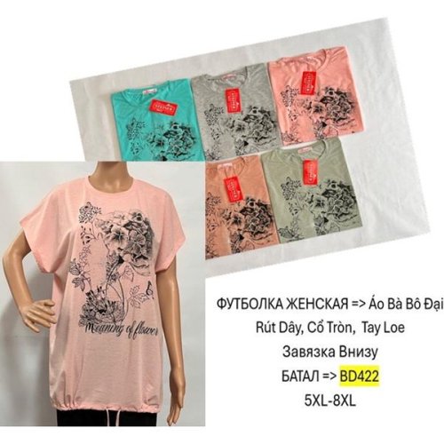 Футболка TRAN (5XL-8XL) BD422 mix (лето) TRAN BD422 mix