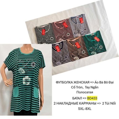 Футболка TRAN (5XL-8XL) BD433 mix (лето) TRAN BD433 mix