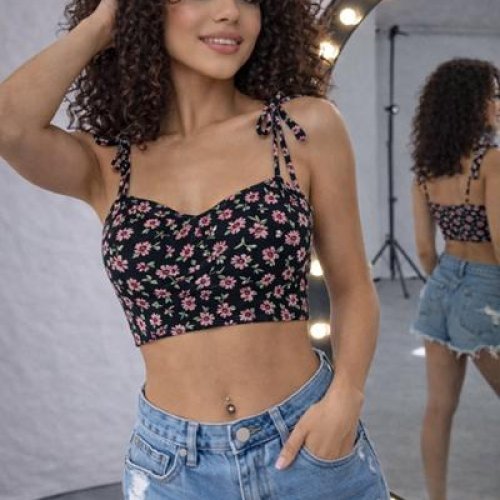 Топ Arina (42-44) 1501 black-pink (лето) Arina 1501 black-pink