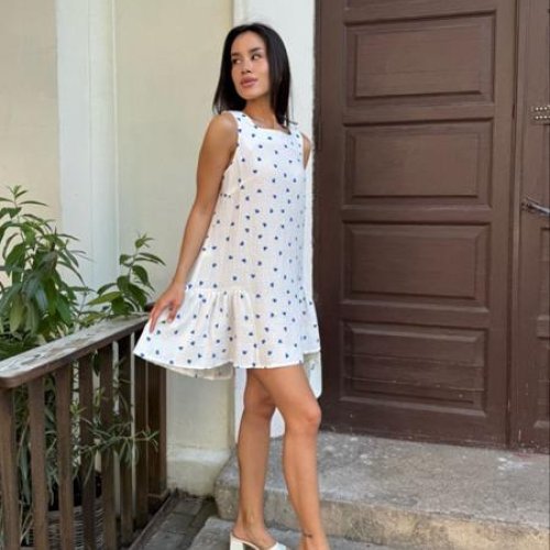 Сарафан Arina (42-48) 1625 white-blue (лето) Arina 1625 white-blue