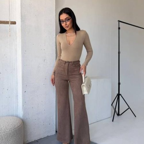 Штаны Arina (42-48) 9108 brown (деми) Arina 9108 brown