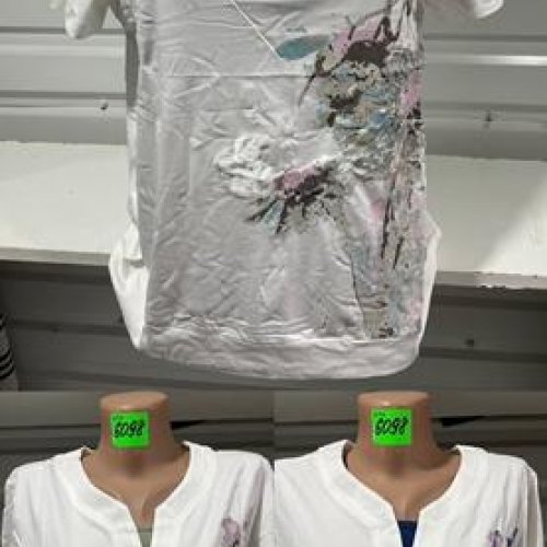 Футболка Gertie (48-58) 6098 white-khaki (лето) Gertie 6098 white-khaki