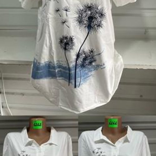 Футболка Gertie (48-58) 6306 white-blue (лето) Gertie 6306 white-blue