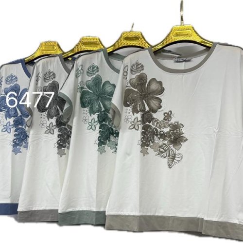 Футболка Gertie (48-58) 6477 white-blue (лето) Gertie 6477 white-blue