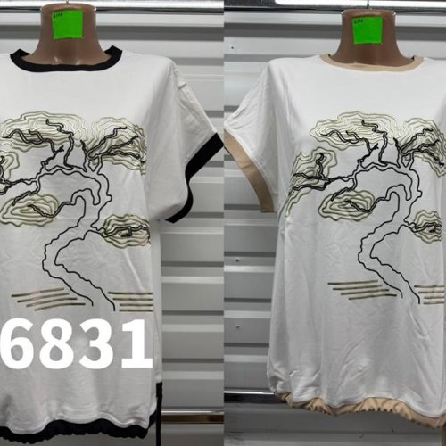 Футболка Gertie (48-56) 6831 white-beige (лето) Gertie 6831 white-beige