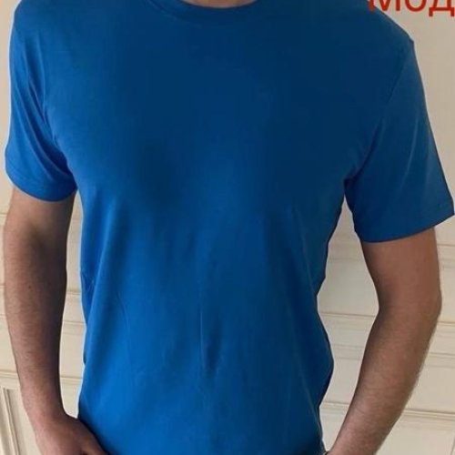 Футболка Надийка (M-2XL) ND1017-12 blue (лето) Надийка ND1017-12 blue