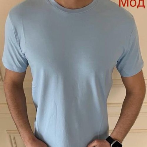 Футболка Надийка (M-2XL) ND1018-12 l.blue (лето) Надийка ND1018-12 l.blue