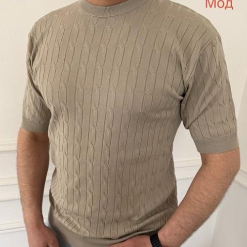 Футболка Надийка (M-2XL) ND1047-0132 beige (лето) Надийка ND1047-0132 beige