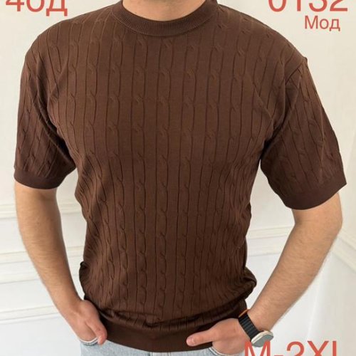 Футболка Надийка (M-2XL) ND1049-0132 brown (лето) Надийка ND1049-0132 brown