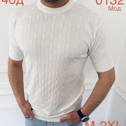 Футболка Надийка (M-2XL) ND1050-0132 white (лето) Надийка ND1050-0132 white