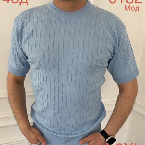 Футболка Надийка (M-2XL) ND1051-0132 l.blue (лето) Надийка ND1051-0132 l.blue