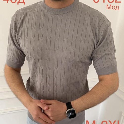 Футболка Надийка (M-2XL) ND1053-0132 grey (лето) Надийка ND1053-0132 grey