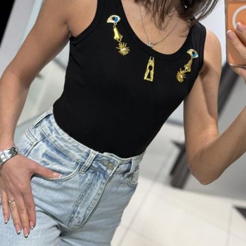 Боди Comod (one size) 201-1 black (лето) Comod 201-1 black