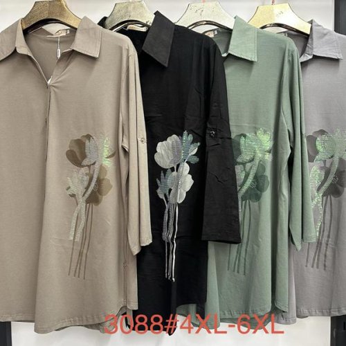 Рубашка Immei (4XL-6XL) 3088 nude (деми) Immei 3088 nude