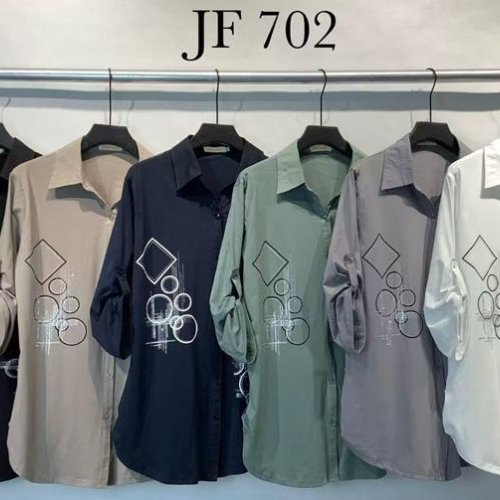 Рубашка Immei (4XL-6XL) JF702 beige (деми) Immei JF702 beige