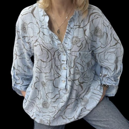 Блузка LeVisha (50-56) 26022 l.blue (деми) LeVisha 26022 l.blue