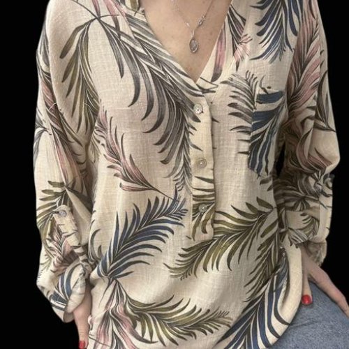 Блузка LeVisha (50-56) 26023-1 beige (деми) LeVisha 26023-1 beige