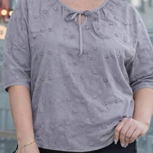 Блузка LeVisha (52-54) 26027 grey (лето) LeVisha 26027 grey