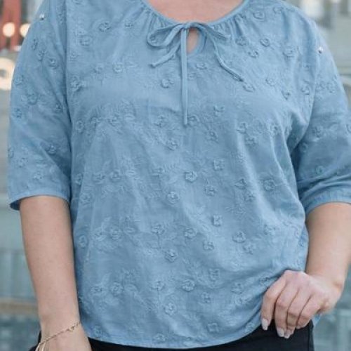 Блузка LeVisha (52-54) 26027 l.blue (лето) LeVisha 26027 l.blue