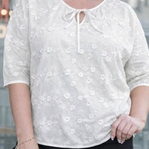Блузка LeVisha (52-54) 26027 white (лето) LeVisha 26027 white