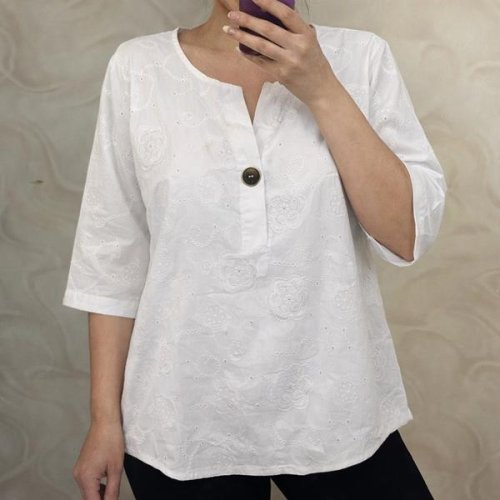 Блузка LeVisha (52-54) 26029 white (лето) LeVisha 26029 white