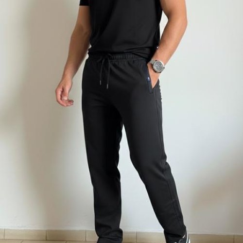 Штаны спорт Vip Stendo (M-3XL) VP71 black (деми) Vip Stendo VP71 black