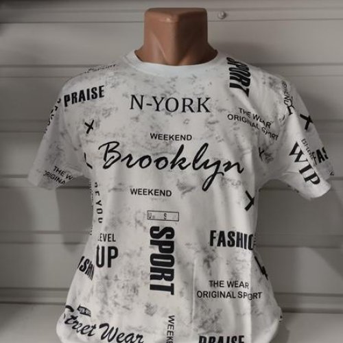 Футболка Panda (S-2XL) 1698 white (лето) Panda 1698 white