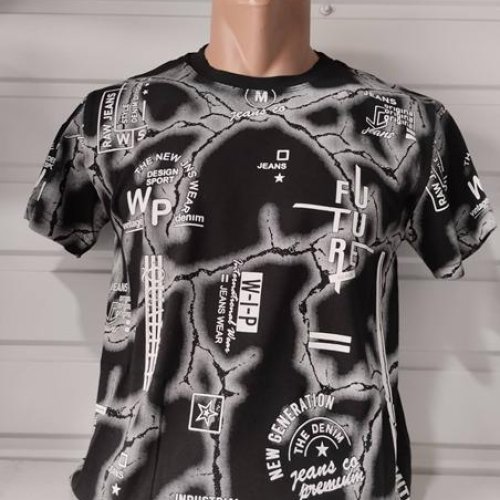 Футболка Panda (S-2XL) 1714 black (лето) Panda 1714 black