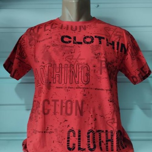 Футболка Panda (S-2XL) 1717 red (лето) Panda 1717 red