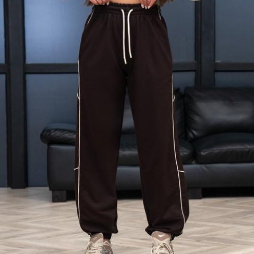 Штаны спорт AZNA (S-XL) Б308 chocolate (деми) AZNA Б308 chocolate