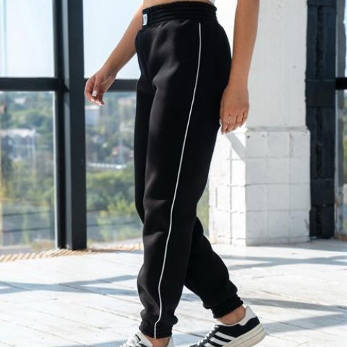 Штаны спорт AZNA (S-XL) Б314 black (деми) AZNA Б314 black