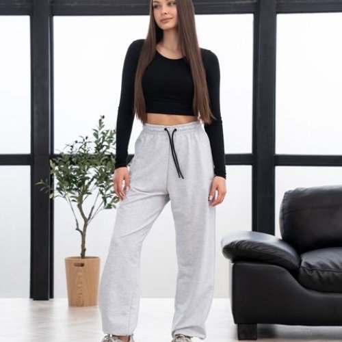 Штаны спорт AZNA (S-XL) Б316 l.grey (деми) AZNA Б316 l.grey