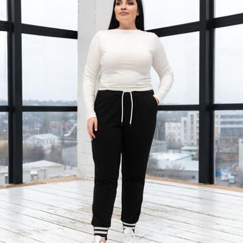 Штаны спорт AZNA (XL-4XL) Б65 black (деми) AZNA Б65 black