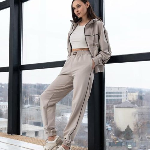 Костюм спорт AZNA (S-XL) Д107 beige (деми) AZNA Д107 beige