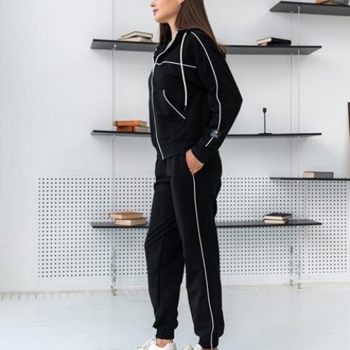 Костюм спорт AZNA (S-XL) Д107 black (деми) AZNA Д107 black