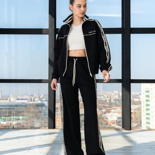 Костюм спорт AZNA (S-XL) Д138 black (деми) AZNA Д138 black