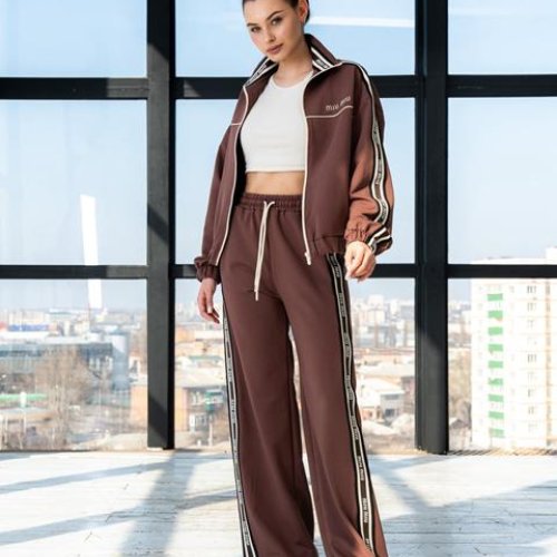 Костюм спорт AZNA (S-XL) Д138 brown (деми) AZNA Д138 brown