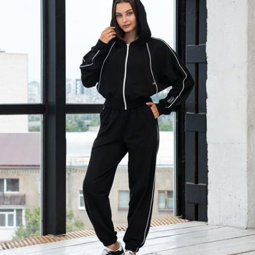 Костюм спорт AZNA (M-2XL) Д153 black (деми) AZNA Д153 black