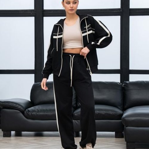 Костюм спорт AZNA (S-XL) Д172 black (деми) AZNA Д172 black