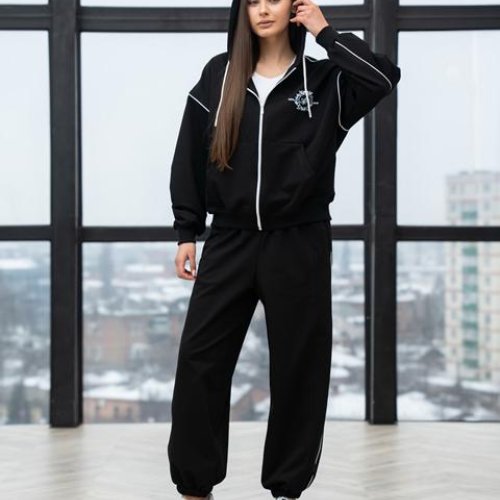 Костюм спорт AZNA (S-XL) Д187 black (деми) AZNA Д187 black