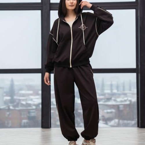 Костюм спорт AZNA (S-XL) Д187 chocolate (деми) AZNA Д187 chocolate