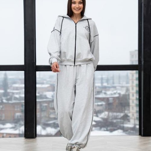 Костюм спорт AZNA (S-XL) Д187 l.grey (деми) AZNA Д187 l.grey