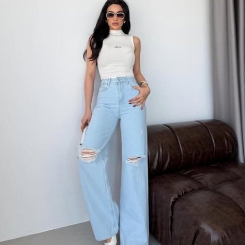 Джинсы Jeans Style (34-42) 1025-1737 l.blue (деми) Jeans Style 1025-1737 l.blue