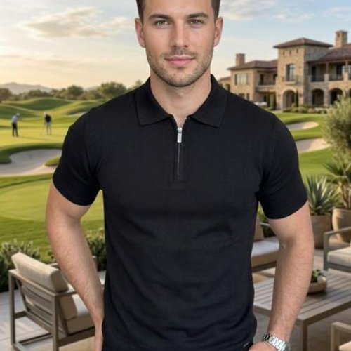 Футболка Moranny (M-2XL) MR917 black (лето) Moranny MR917 black