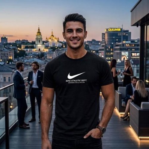 Футболка Moranny (S-2XL) MR961 black (лето) Moranny MR961 black