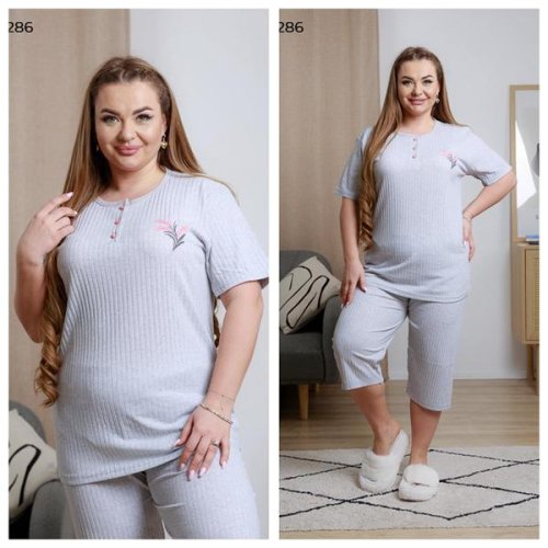 Костюм Vehuiah (L-3XL) 0286 grey (лето) Vehuiah 0286 grey