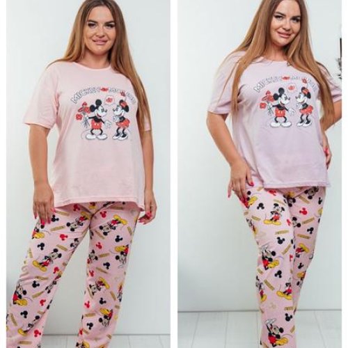 Пижама Vehuiah (XL-4XL) 11962 pink (лето) Vehuiah 11962 pink