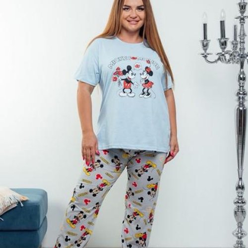 Пижама Vehuiah (XL-4XL) 11966 l.blue (лето) Vehuiah 11966 l.blue